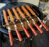 6 X Stabile Edelstahl Grillspiesse mit Holzgriff - 60 cm Produktbild-Vorschau 6