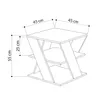DECORTIE Cyclo Moderner Couchtisch Anthrazit Grau Mehrzweck Produktbild-Vorschau 4