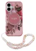 Guess IML Flowers With Pearl Strap MagSafe - Etui iPhone 16 Podgląd zdjęcia produktu 2