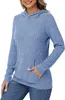 Felpa con cappuccio da donna, in maglia, morbida, casual, Anteprima dell’immagine prodotto 4