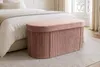 riess-ambiente Polsterbank ÉLAN 80cm rosa Samt ovale Produktbild-Vorschau 3