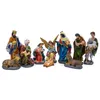 XL Weihnachtskrippe Figuren Set - 10-teilig - Krippen Stall Produktbild-Vorschau 1