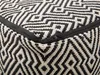 BELIANI Pouf Schwarz/Weiß Baumwolle 50 x 50 cm Quadrat Produktbild-Vorschau 6