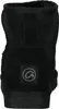 The back view of a black boot with a logo on the heel. Anteprima dell’immagine prodotto