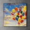 Coloray Uhr auf Leinwand 30x30 cm Wand Uhr Dekoration Produktbild-Vorschau 2