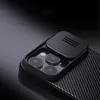 Close-up of a black phone case with a sliding camera cover, showing the camera lenses underneath. Náhled obrázku produktu