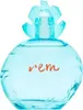 A light blue perfume bottle with an orange label that says "rem". Náhled obrázku produktu
