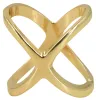styleBREAKER Schalring Schalhalter im X Design | versilbert Produktbild-Vorschau 1