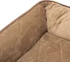 A close-up view of the corner of a quilted dog bed. Produktbild-Vorschau