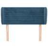 Kopfteil mit Ohren Dunkelblau 93x23x78/88 cm Samt Produktbild-Vorschau 3