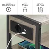 Tavolino HOOBRO con ciabatta e USB, comodino a 3 livelli Anteprima dell’immagine prodotto 4