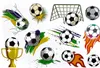 Oblique Unique 42 Temporäre Tattoos Kinder Fussball Tattoo Produktbild-Vorschau 2