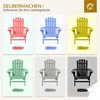 Outsunny Adirondack Stuhl wetterfest Adirondack Chair aus Produktbild-Vorschau 7