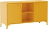 Credenza moderna a 2 ante L120 cm in metallo giallo - Anteprima dell’immagine prodotto 2