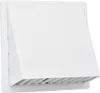 A white ventilation grille with a hood is mounted on a white surface. Náhľad obrázku produktu