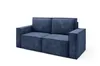 BETTSO klassisch Modulares Kordsofa ORTO Zweisitzer blau Produktbild-Vorschau 3