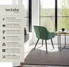 tectake® Esszimmerstuhl Marilyn gepolstert, in Samtoptik, Produktbild-Vorschau 2