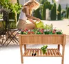 Coemo Hochbeet Kräuterbeet Holz mit Pflanzfolie 90 x 40 x Produktbild-Vorschau 6
