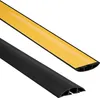Two pieces of cable management trim, one black and one yellow with adhesive backing, are shown against a white background. Anteprima dell’immagine prodotto