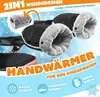 Marketing image for hand warmers for strollers, showing product features and benefits. Produktbild-Vorschau