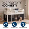 Hoogslaper met matras 90x200 cm, kinderbed, ladder, hout, Productafbeelding-voorbeeld 8