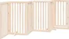A light-colored wooden pet gate with multiple panels, shown from the front. Anteprima dell’immagine prodotto