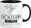 Golferin Geschenk Tasse Becher Die Frau Die Allen Kann Produktbild-Vorschau 1