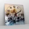 Wanduhr - Quadrat - Glasuhr - Abstraktion Wolken Berge - Produktbild-Vorschau 4