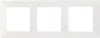 A white three-gang switch plate frame on a white background. Náhľad obrázku produktu