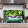 DEQORI Küchenrückwand Glas 100x50 cm 'Wasserfall im Produktbild-Vorschau 3