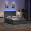 vidaXL Ottoman-Bett mit Matratze & LEDs Dunkelgrau 140x200 Produktbild-Vorschau 3