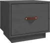 vidaXL Nachttisch Grau 40x34x35 cm Massivholz Kiefer Produktbild-Vorschau 2
