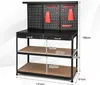 Pracovní stůl COSTWAY s kolíkovou deskou, 121 cm dlouhý Náhled obrázku produktu 3