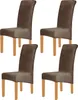 4 Stück XL Velvet Stretch Esszimmerstuhl Hussen - Elasthan Produktbild-Vorschau 1