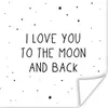 MuchoWow® Poster Zitate - Ich liebe dich bis zum Mond und Produktbild-Vorschau 1