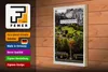 Holzschild Reise 20x30cm Alpenzüge Schweiz Bahn Tal Häuser Produktbild-Vorschau 3
