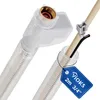 A close-up studio shot of a flexible hose with a connector and a cable. Produktbild-Vorschau