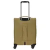 Back view of a khaki suitcase with a retractable handle and wheels. Anteprima dell’immagine prodotto