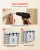 An instructional graphic showing the steps to install a wall-mounted cabinet. Voir les images du produit