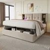 OKWISH Lit Coffre 160x200 cm - Lit Double Capitonné avec Voir les images du produit 2