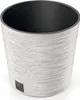 Prosperplast Blumentopf FURU Round Eco Wood Weiß 25 cm Produktbild-Vorschau 3