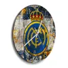 DEQORI Glasuhr Ø30 cm Zahlen 'Wappen Real Madrid' Wanduhr Produktbild-Vorschau 2