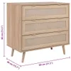 Finish Komoda Bali 03A Sonoma-Eiche und Raffia-Druck Podgląd zdjęcia produktu 8