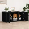 vidaXL Litière pour chat, meuble, noir, imitation chêne, Voir les images du produit 4