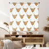 MuchoWow® Wandteppich Wandbehang Hirsche - Blumen - Blätter Produktbild-Vorschau 6