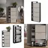 Scarpiera Vicco Orlando Antracite/grigio 80 x 166.1 cm con Anteprima dell’immagine prodotto 7