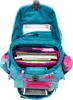 An open backpack filled with school supplies. Produktbild-Vorschau