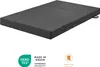 A gray foldable mattress is shown from a diagonal angle against a white background. Voir les images du produit