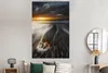 MuchoWow® Poster Sonnenuntergang - Wolken - Holz 120x180 cm Produktbild-Vorschau 4