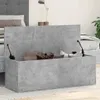vidaXL Truhe Betongrau 102x35x35 cm Holzwerkstoff Produktbild-Vorschau 2